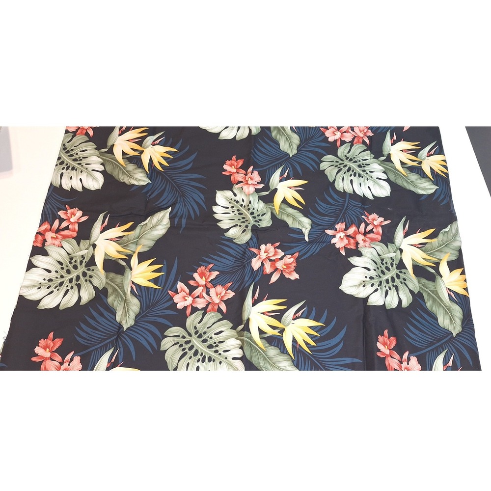 David Textiles Printex Tropical Floral Fabric 3 Yd 20" Monstera Bird of Paradise